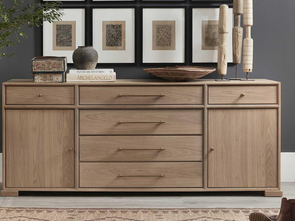 McCormick 6-Drawer Triple Dresser in Brown Oak