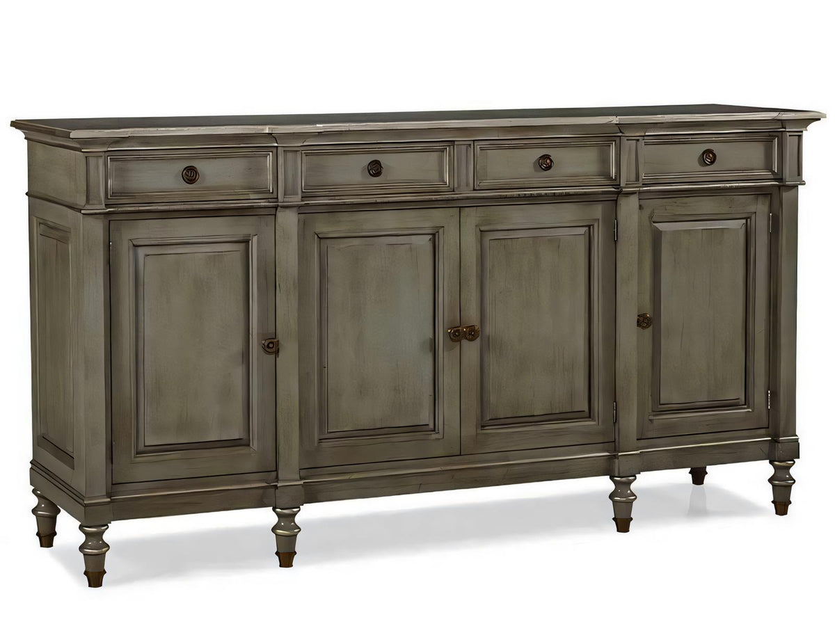 Continental Classics Large Buffet Cherry Wood French Blue Sideboard