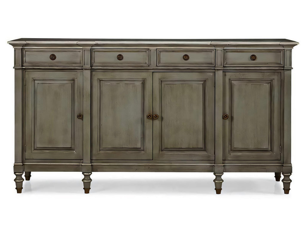 Continental Classics Large Buffet Cherry Wood French Blue Sideboard