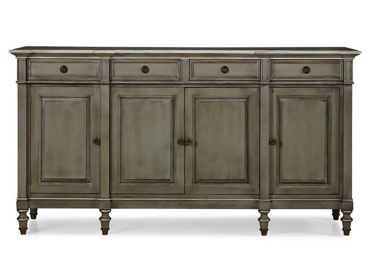 Continental Classics Large Buffet Cherry Wood French Blue Sideboard