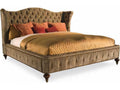 Continental Classics Tufted Upholstered Queen Panel Bed in Beeswax Brown