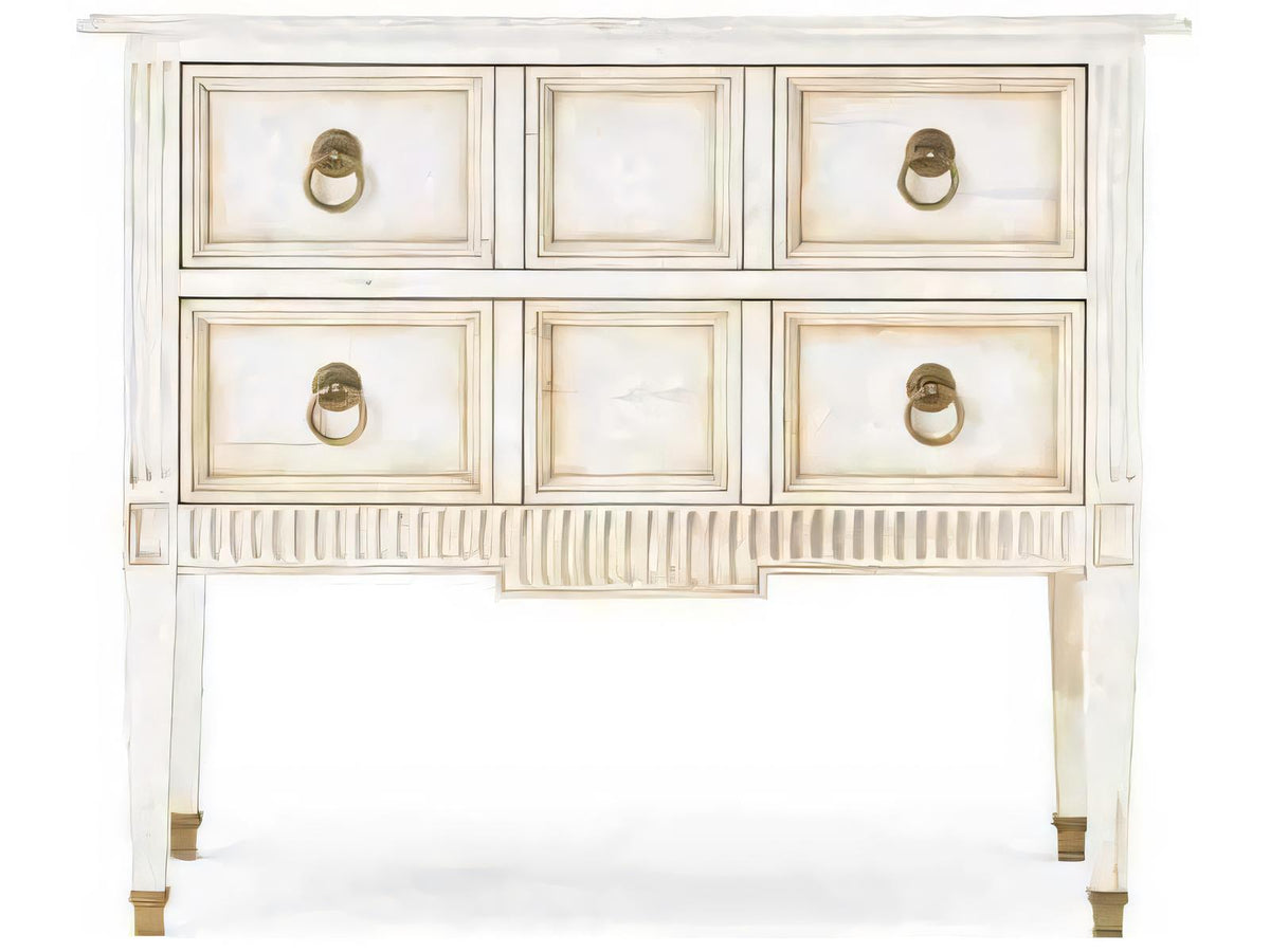 Continental Classics 2-Drawer Cherry Wood Nightstand with Brass Hardware