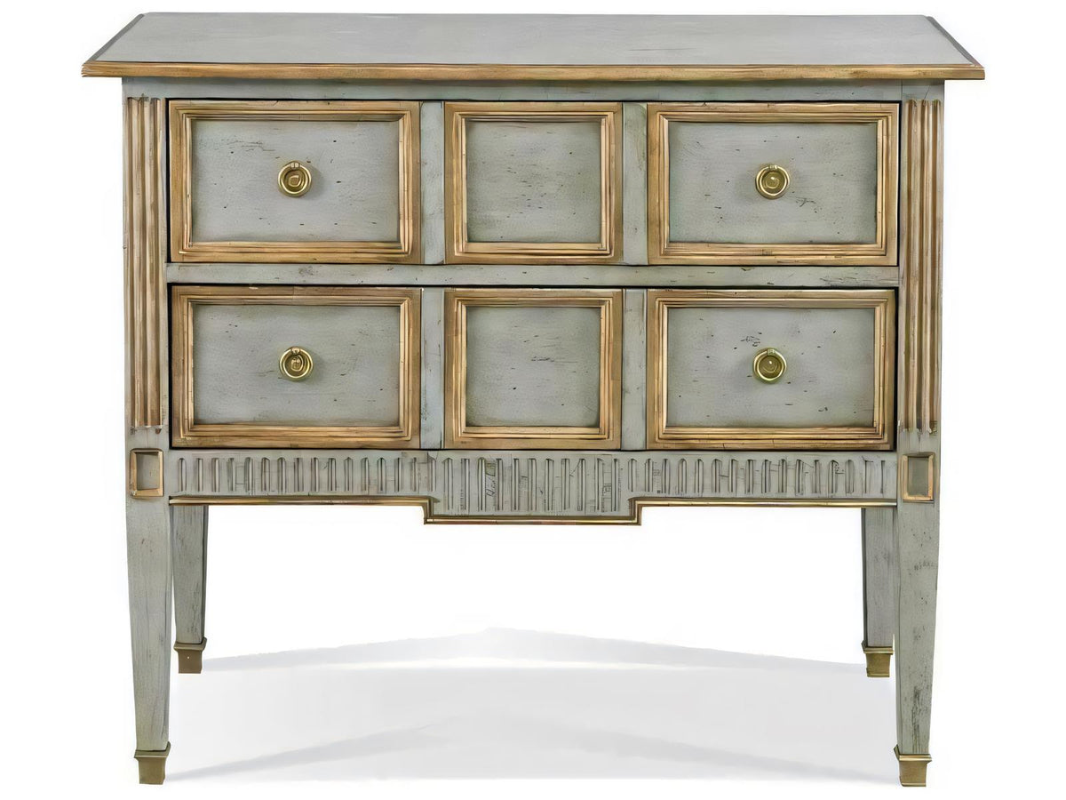 Continental Classics 2-Drawer Gray Cherry Wood Nightstand