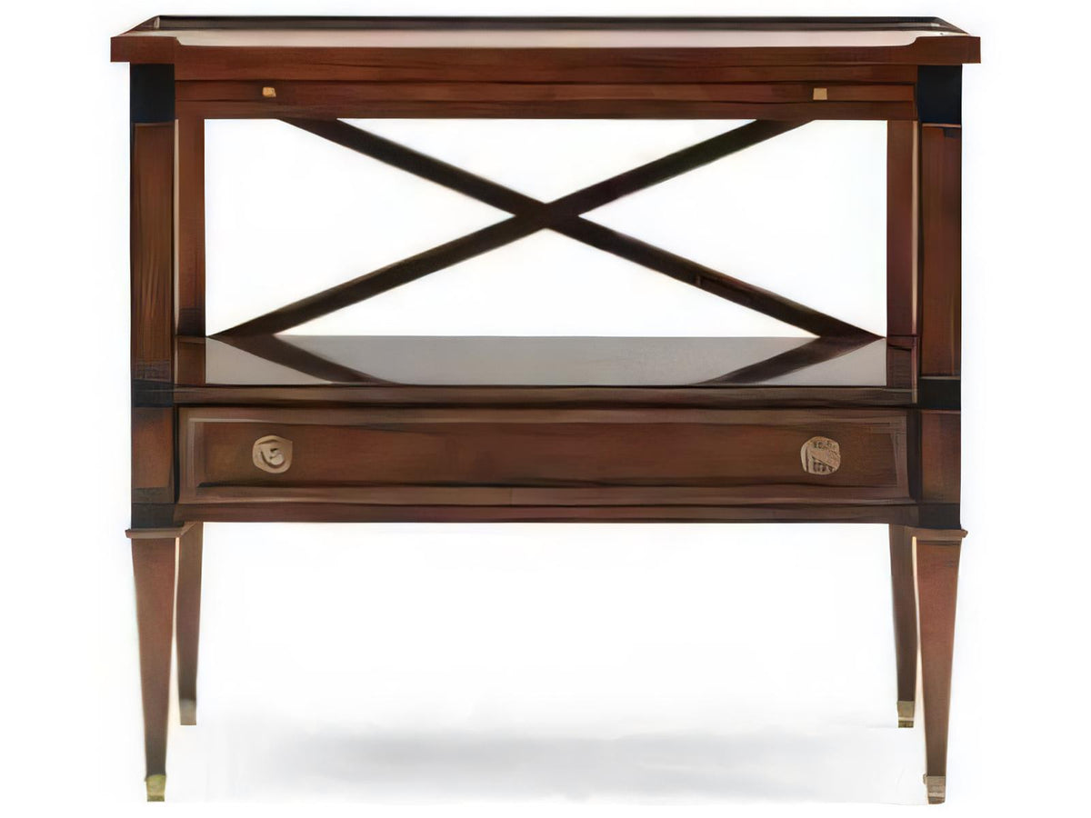 Continental Classics 1-Drawer Nightstand in Brown Cherry Wood