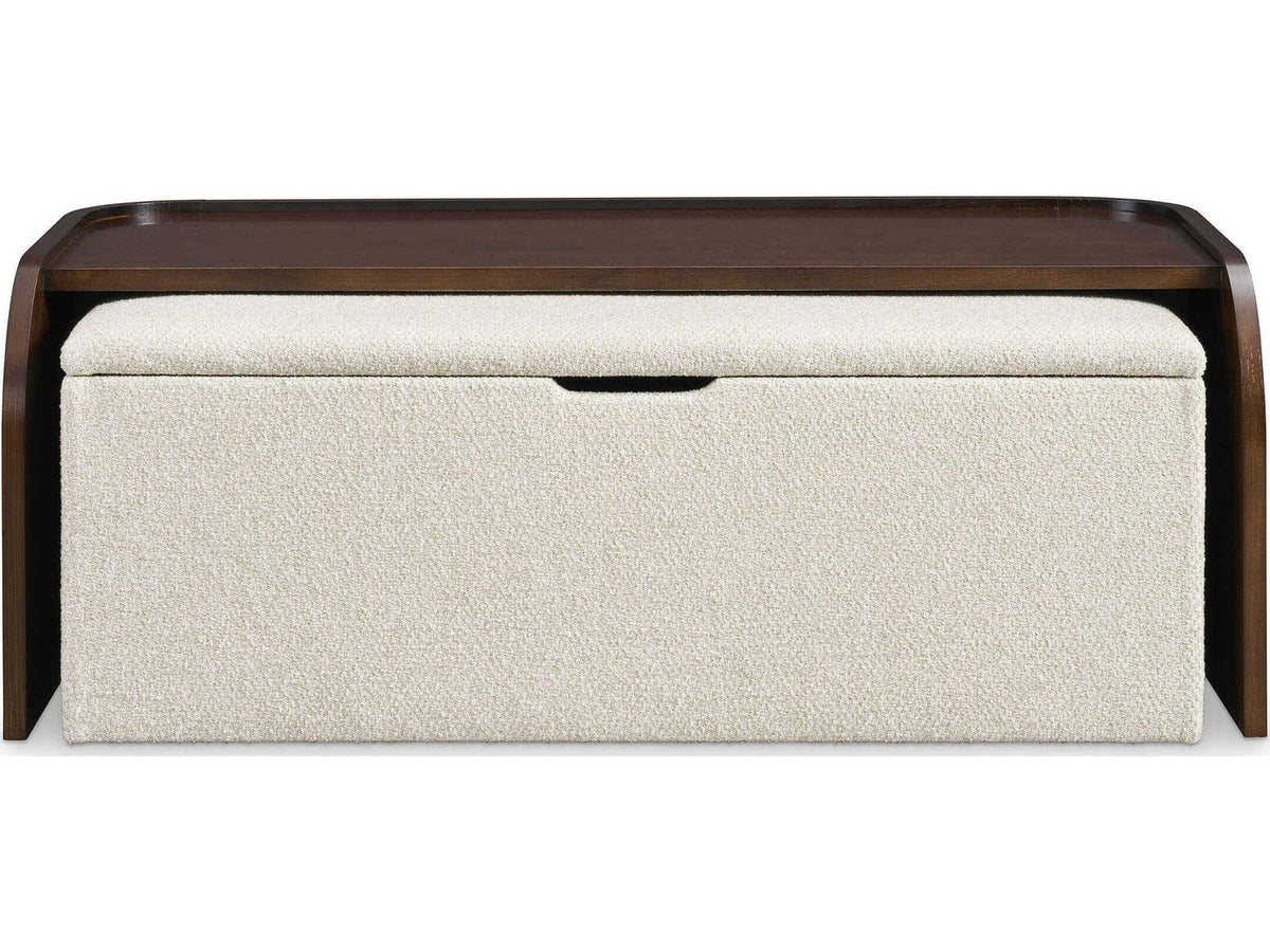 Hamilton Rectangular Wood Ash Coffee Table in Modern Walnut