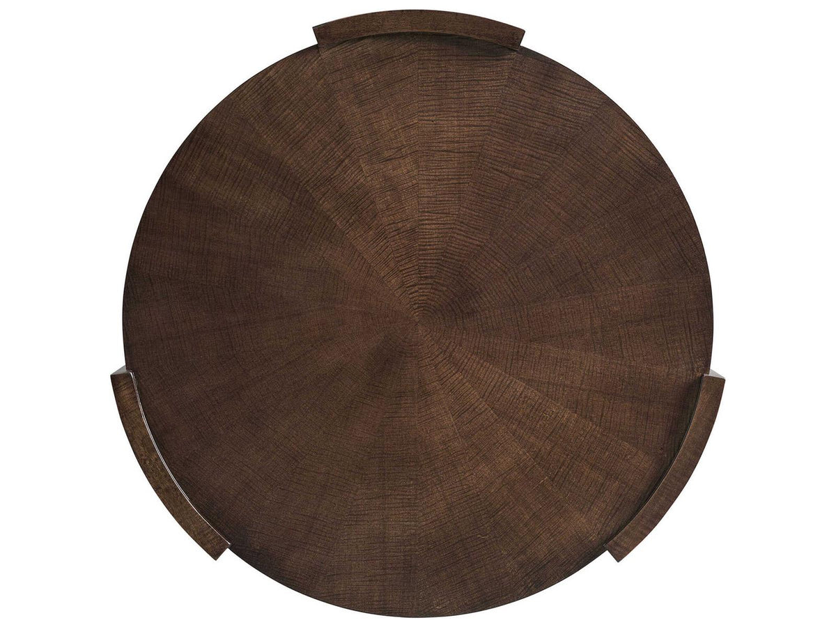 Belvedere Round Wood End Table with Shelf