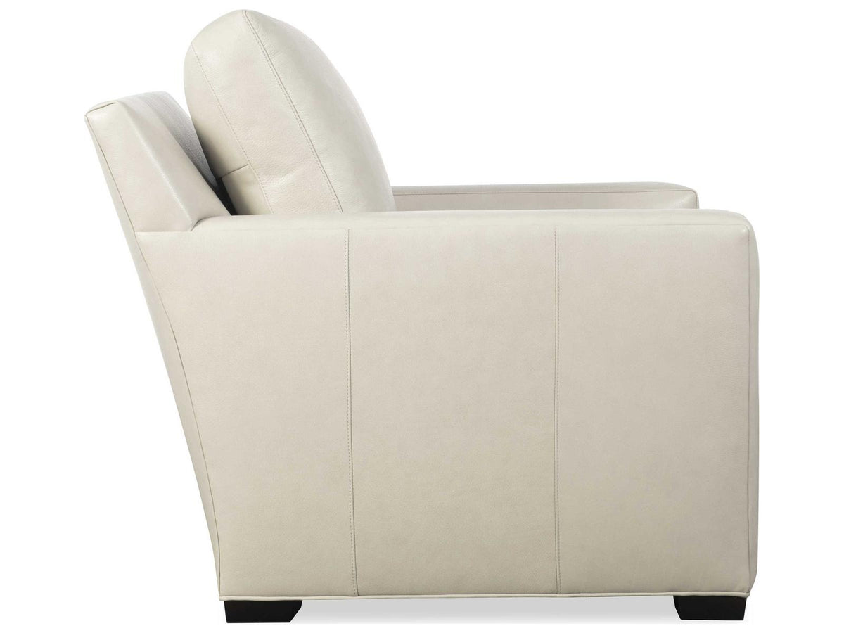 Lawson Track Arm Leather Accent Chair in Fergus Bisque