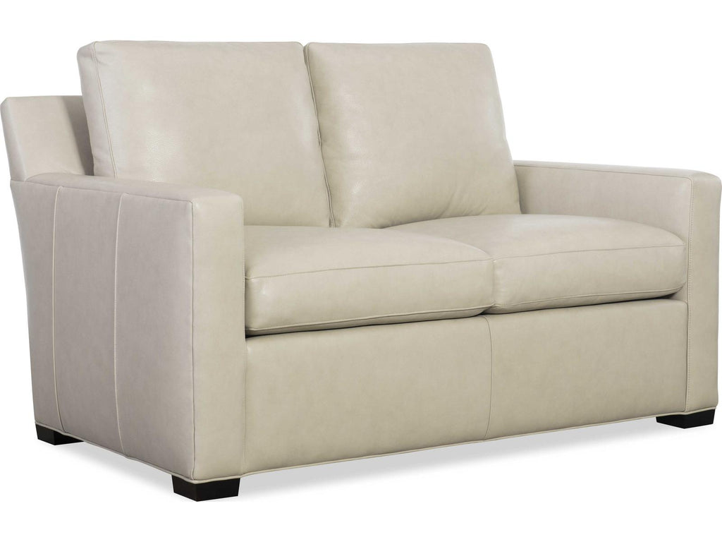 Hancock and Moore Lawson Fergus Bisque Leather Loveseat