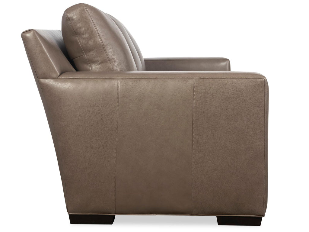Octavius 3-Seat Top Grain Leather Sofa in Fergus Truffle