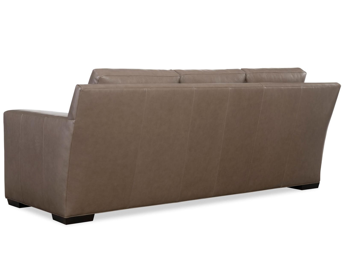 Octavius 3-Seat Top Grain Leather Sofa in Fergus Truffle