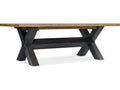 Big Sky Trestle Extendable Rectangle Dining Table Vintage Natural and Charred Timber