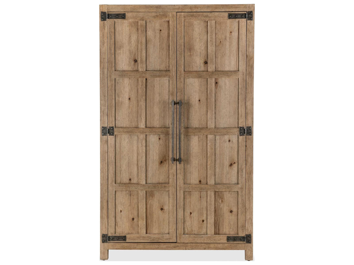 Vineyard Row Wardrobe with Mirrored Doors and Storage