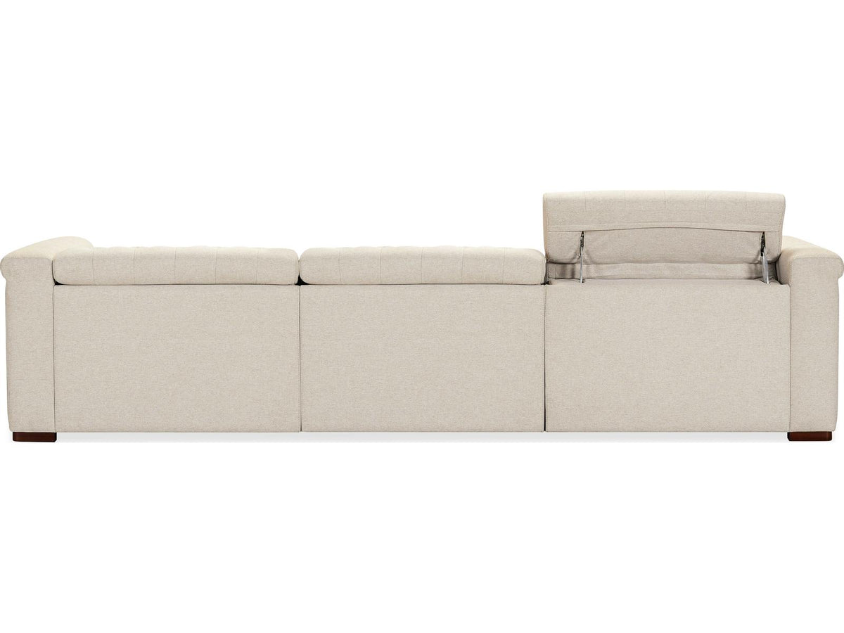 Savion Deux 3-Seat Power Reclining Fabric Sofa in Aries Beach Beige