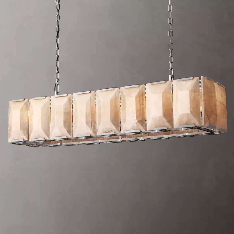Harlow Calcite Rectangular Chandelier D 55"