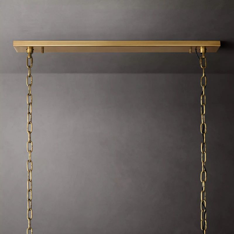 Harlow Calcite Rectangular Chandelier W 62"