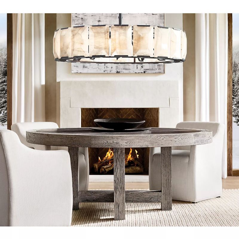 Harlow Calcite Round Chandelier D 31"