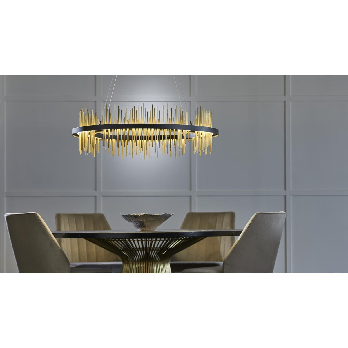 Hubbardton Forge Gossamer 38 Inch Led Chandelier Cp421412