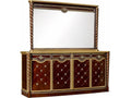 E-10 79-Inch Solid Wood Sideboard with Black and Gold Accents