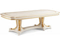 E-62 Rectangular Dining Table in Walnut with Gold Accents