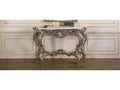 Fon Rectangular Wood Console Table with Silver Inlay