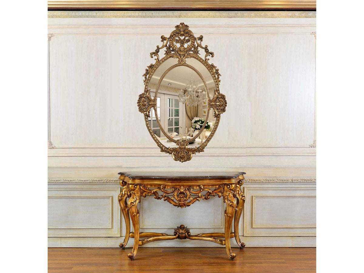 Inf Rectangular Marble Console Table