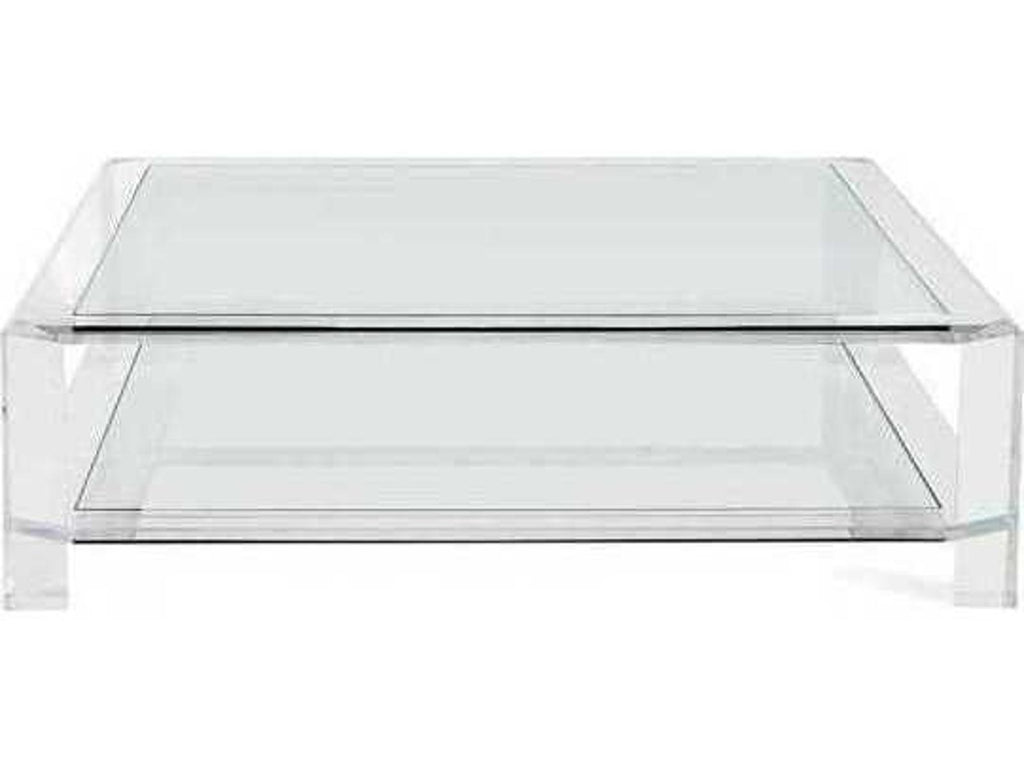 Surrey Square Coffee Table Clear Acrylic and Glass