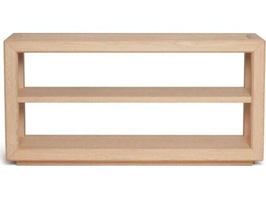 Walsh Rectangular Marble Console Table with Saddle Oak and Honey Top