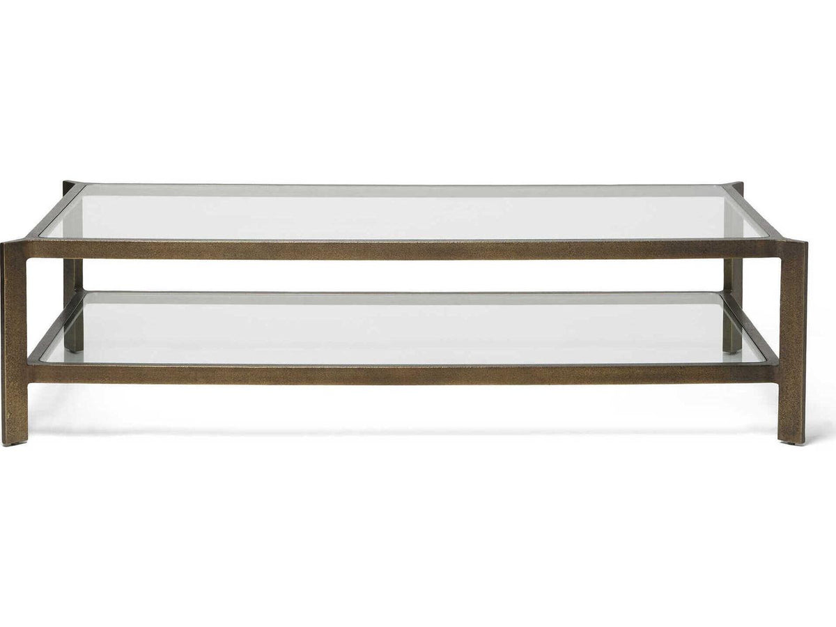 Linley Rectangular Deep Bronze Clear Glass Coffee Table