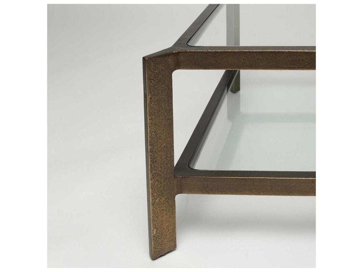 Linley Rectangular Deep Bronze Clear Glass Coffee Table