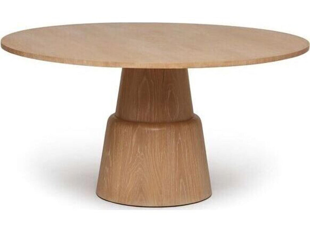 Graves 60-Inch Round Wood Dining Table in Saddle Finish