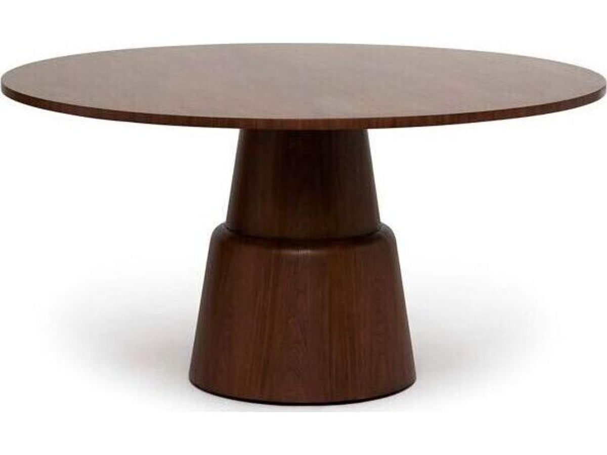 Graves Round 60-Inch Wood Dining Table in Classic Walnut