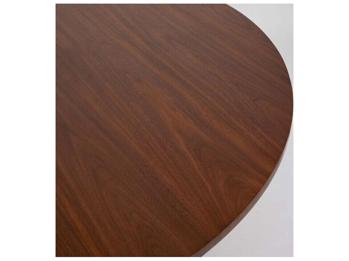 Graves Round 60-Inch Wood Dining Table in Classic Walnut