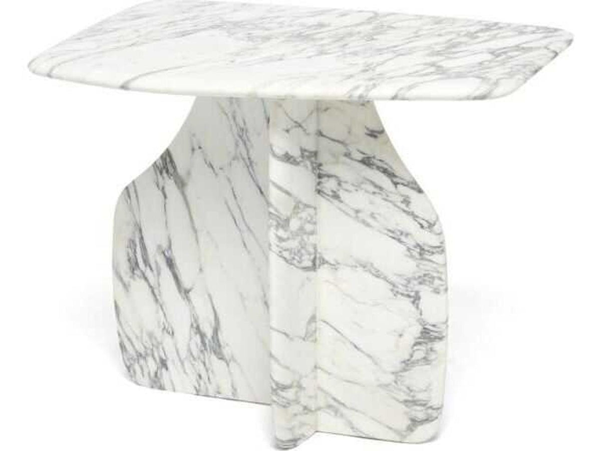 Celine Free Form Marble End Table Arabescato
