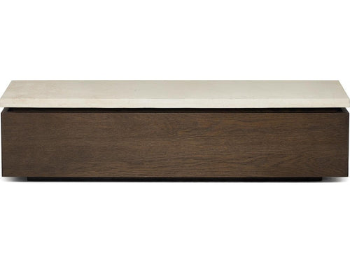 Branford Rectangular Marble Mocha Honey Coffee Table