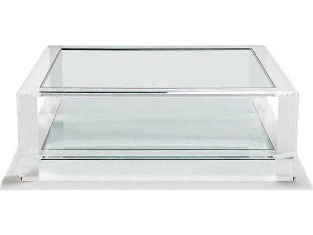 Surrey Square Cocktail Clear Glass Coffee Table