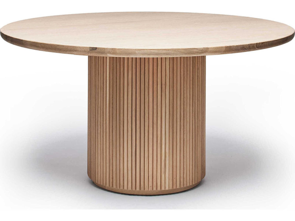 Laurel 60-Inch Round Dining Table in Saddle Oak