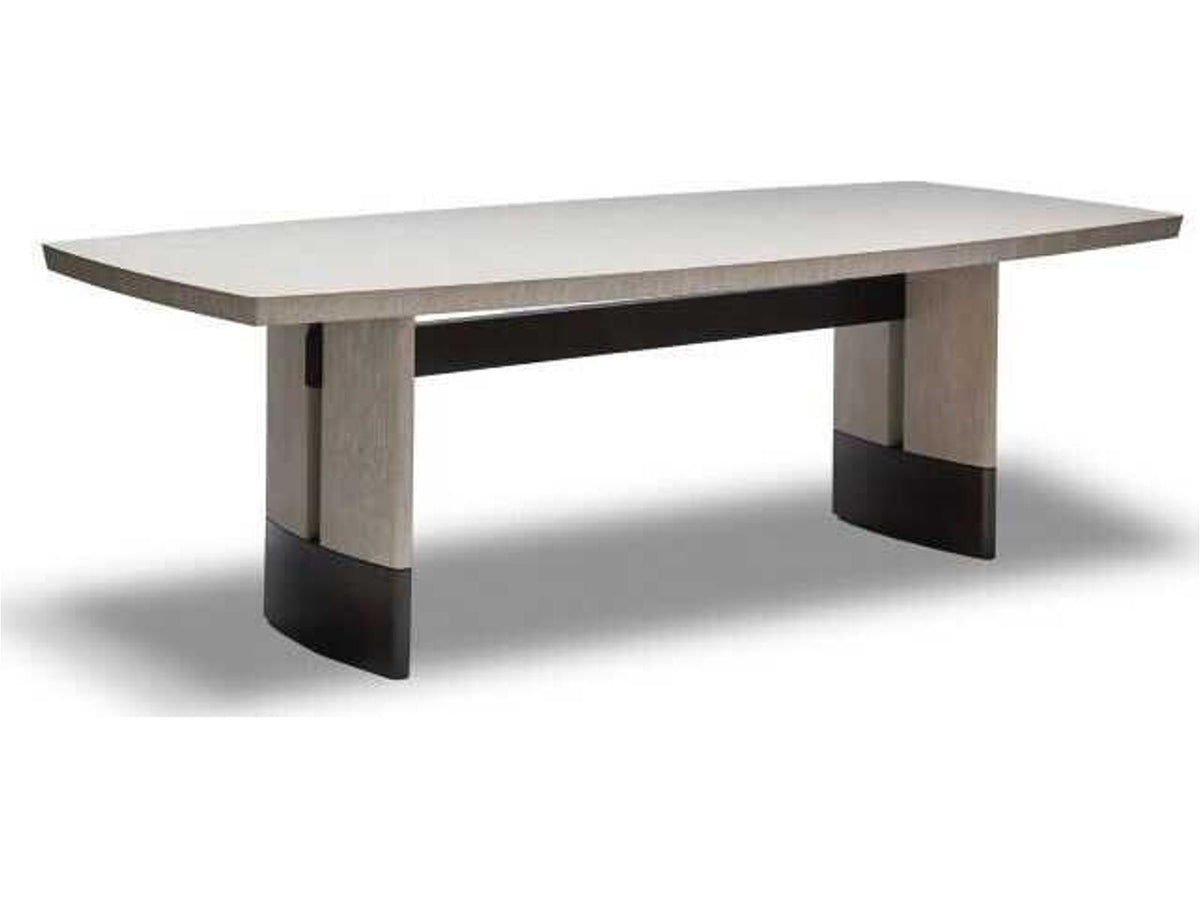Boynton Rectangular 96-120 Inch Extension Dining Table in Cliffside Oak and Bronze