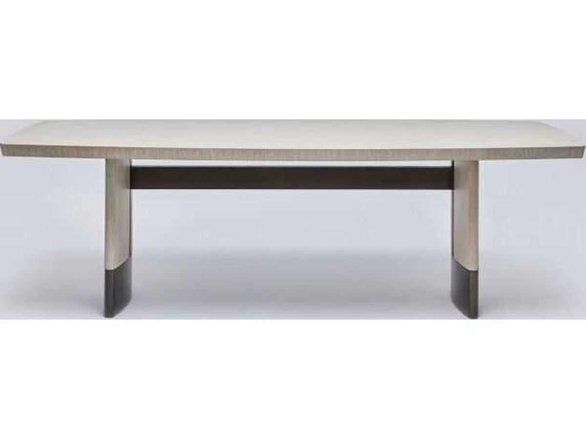 Boynton Rectangular 96-120 Inch Extension Dining Table in Cliffside Oak and Bronze