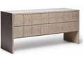 Lowell 72 Inch Oak Wood Cliffside Grey Credenza Sideboard