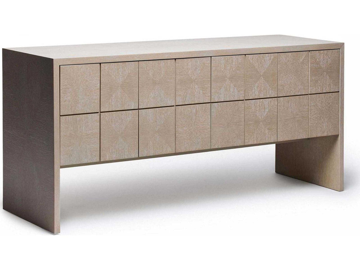 Lowell 72 Inch Oak Wood Cliffside Grey Credenza Sideboard