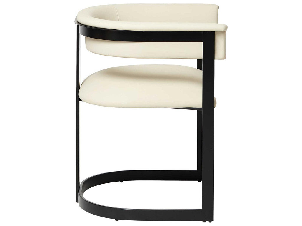 Darcy Black Upholstered Arm Dining Chair