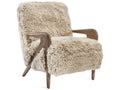 Angelica Tibetan Lambskin Accent Chair in Autumn Brown and Morel Taupe