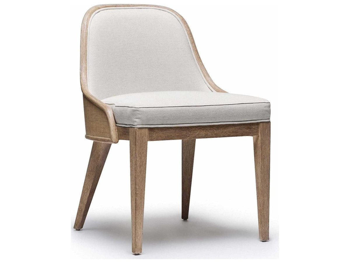 Siesta Mahogany Wood Natural Upholstered Armless Dining Chair