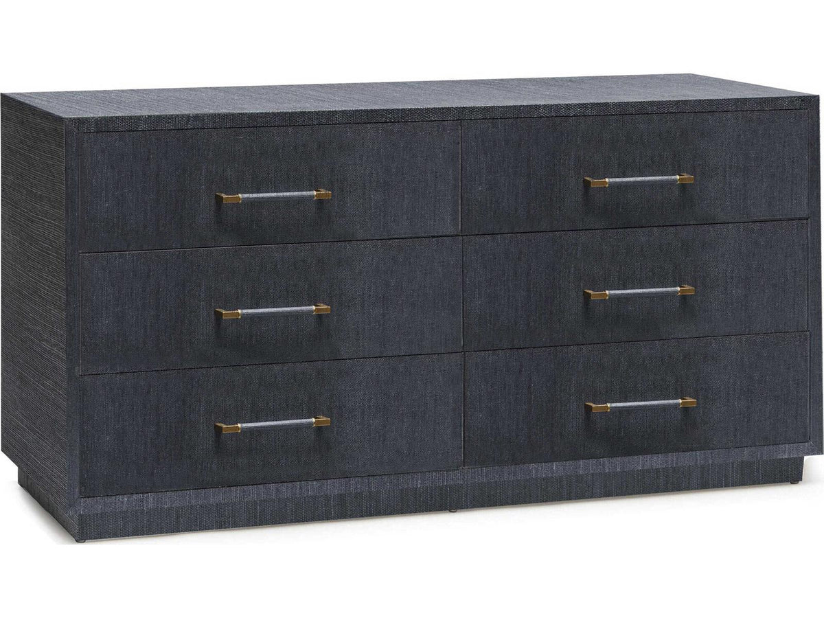 Taylor 6-Drawer Blue Sisal Double Dresser