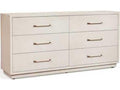 Taylor 6-Drawer Double Dresser in Caribbean Sand Faux Linen