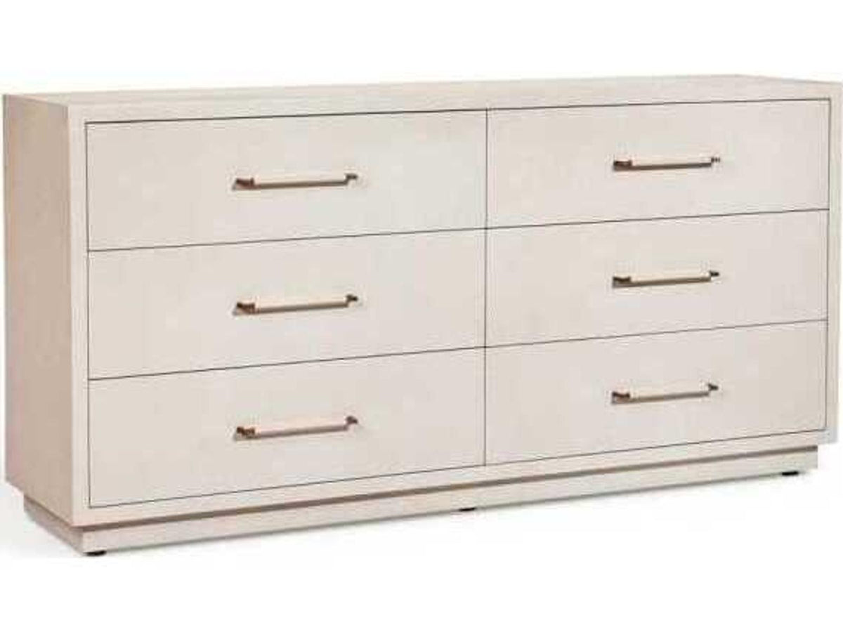 Taylor 6-Drawer Double Dresser in Caribbean Sand Faux Linen