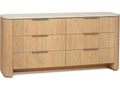 Morrison 6-Drawers Beige Mindi Wood Double Dresser