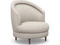 Capri Swivel Accent Chair in Drift Light Grey Chenille