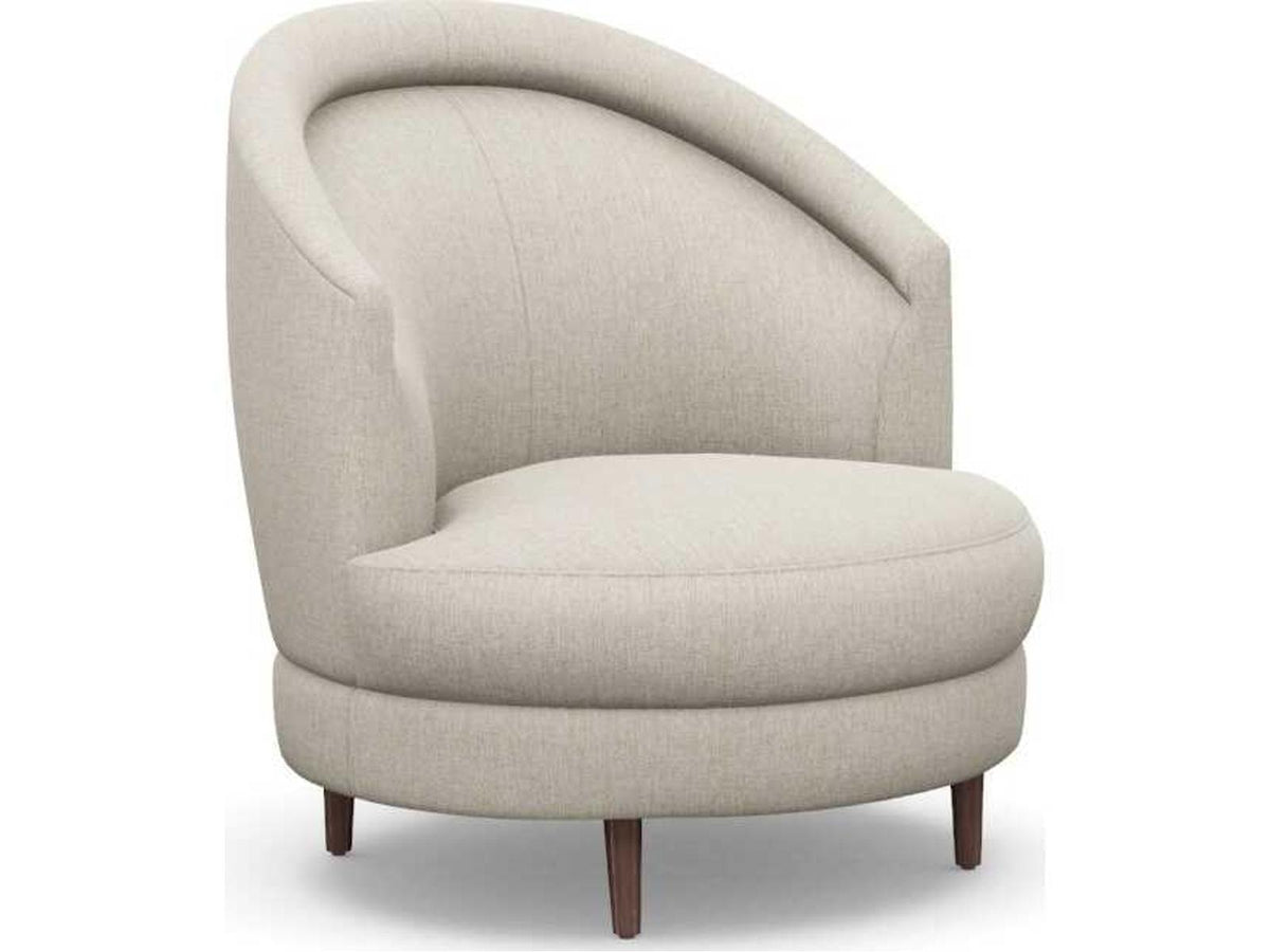 Capri Swivel Accent Chair in Drift Light Grey Chenille