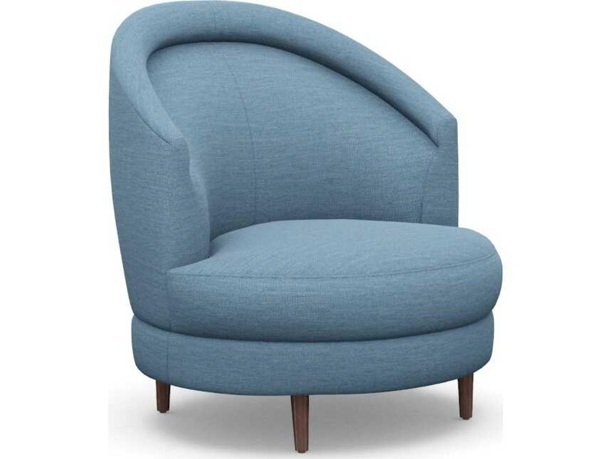 Capri Swivel Accent Chair in Surf Hampton Twill Fabric